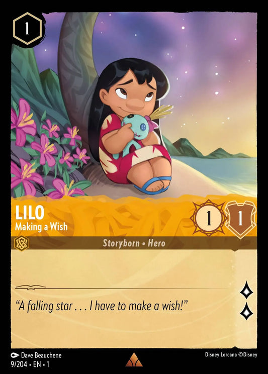 (009) Lorcana The First Chapter Single: Lilo - Making a Wish  Rare