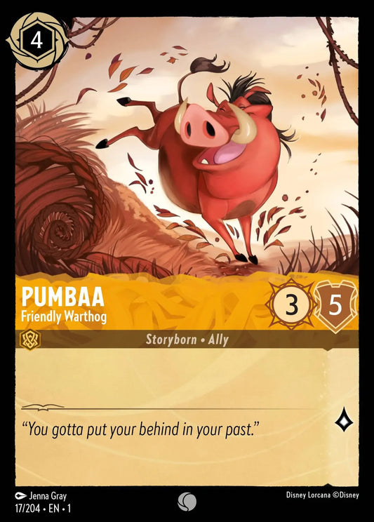 (017) Lorcana The First Chapter Single: Pumbaa - Friendly Warthog  Holo Common