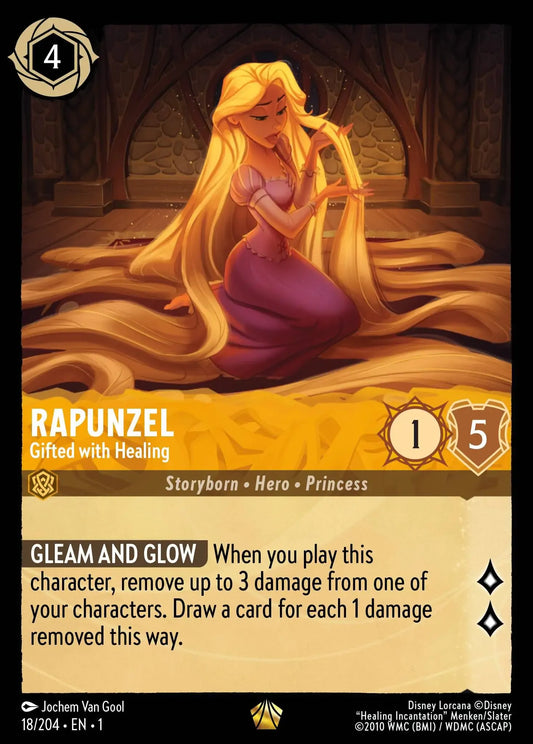(018) Lorcana The First Chapter Single: Rapunzel - Gifted with Healing  Legendary