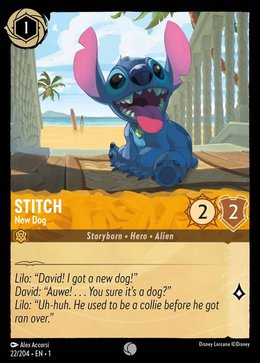 (022) Lorcana The First Chapter Single: Stitch - New Dog  Common