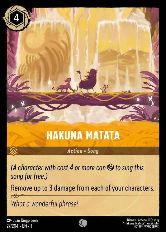 (027) Lorcana The First Chapter Single: Hakuna Matata  Holo Common