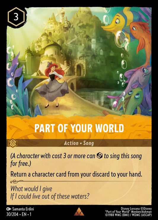 (030) Lorcana The First Chapter Single: Part of Your World  Rare
