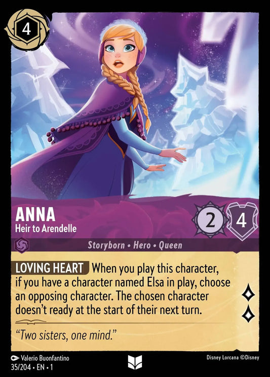 (035) Lorcana The First Chapter Single: Anna - Heir to Arendelle  Uncommon