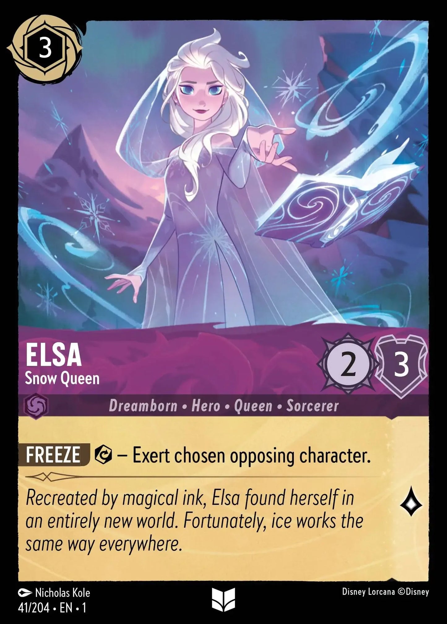 (041) Lorcana The First Chapter Single: Elsa - Snow Queen  Uncommon