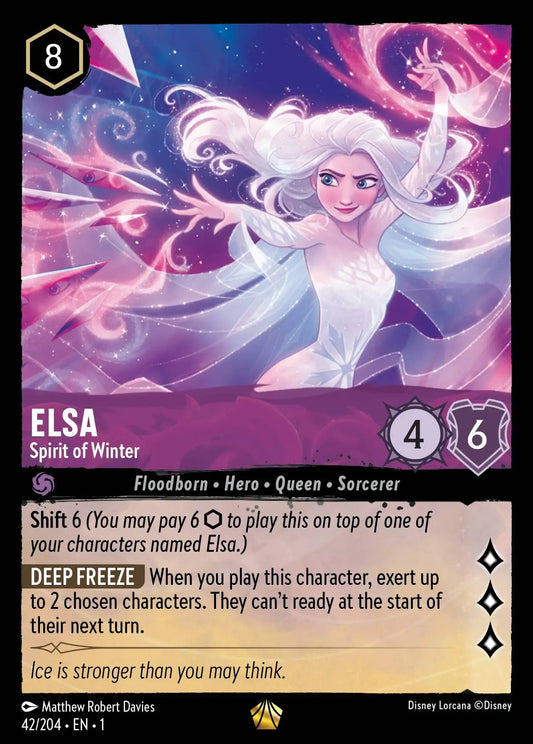 (042) Lorcana The First Chapter Single: Elsa - Spirit of Winter (V.1)  Legendary