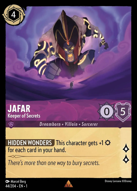 (044) Lorcana The First Chapter Single: Jafar - Keeper of Secrets  Rare