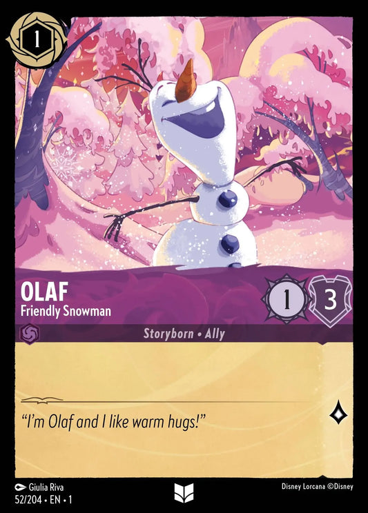 (052) Lorcana The First Chapter Single: Olaf - Friendly Snowman  Uncommon