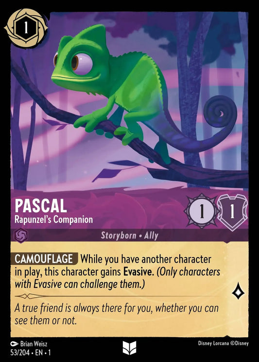 (053) Lorcana The First Chapter Single: Pascal - Rapunzel's Companion  Holo Uncommon