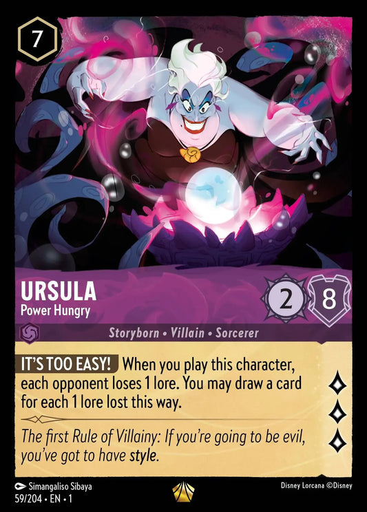 (059) Lorcana The First Chapter Single: Ursula - Power Hungry  Legendary