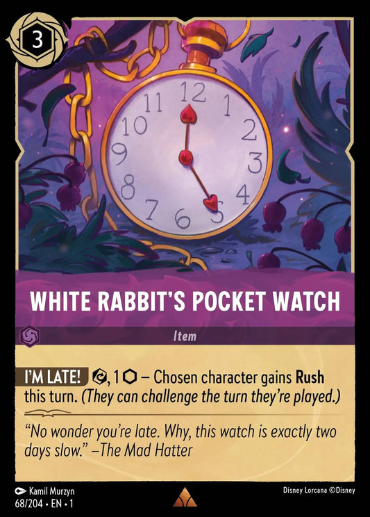 (068) Lorcana The First Chapter Single: White Rabbit's Pocket Watch  Rare