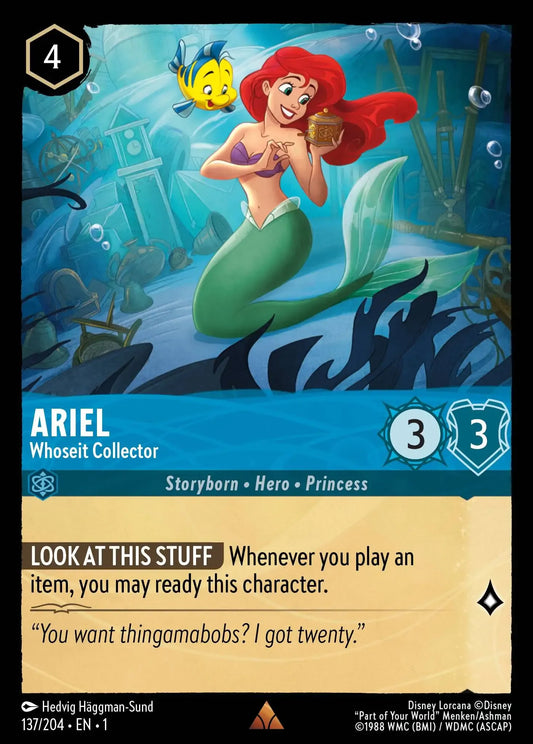 (137) Lorcana The First Chapter Single: Ariel - Whoseit Collector  Holo Rare