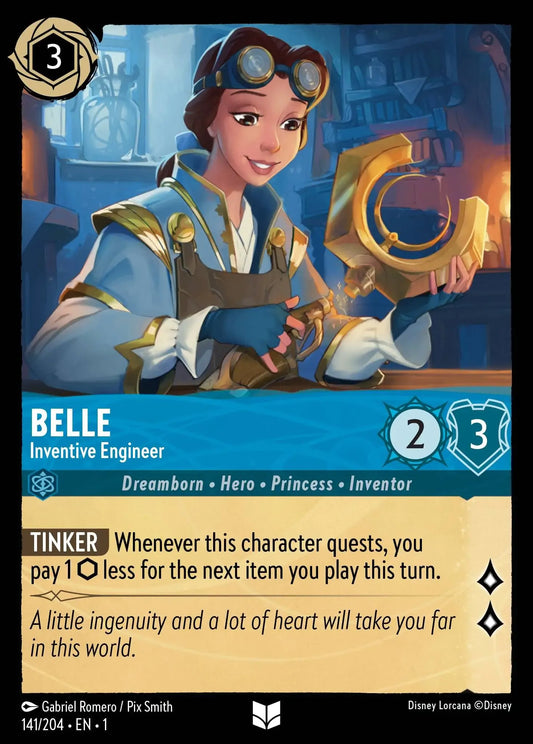 (141) Lorcana The First Chapter Single: Belle - Inventive Engineer  Uncommon