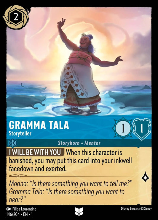 (146) Lorcana The First Chapter Single: Gramma Tala - Storyteller  Holo Uncommon