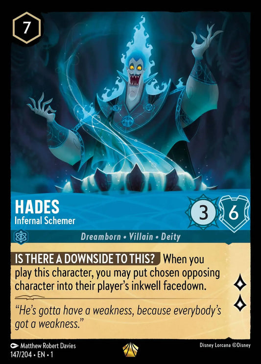 (147) Lorcana The First Chapter Single: Hades - Infernal Schemer  Legendary