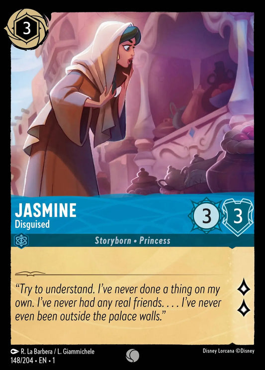 (148) Lorcana The First Chapter Single: Jasmine - Disguised  Holo Common