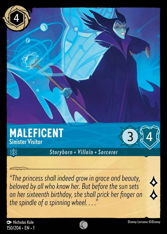 (150) Lorcana The First Chapter Single: Maleficent - Sinister Visitor  Holo Common