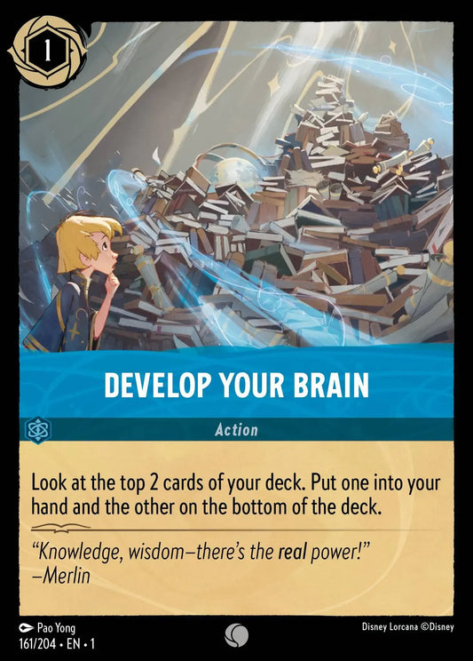 (161) Lorcana The First Chapter Single: Develop Your Brain  Holo Common