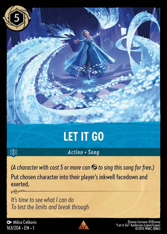 (163) Lorcana The First Chapter Single: Let It Go  Holo Rare