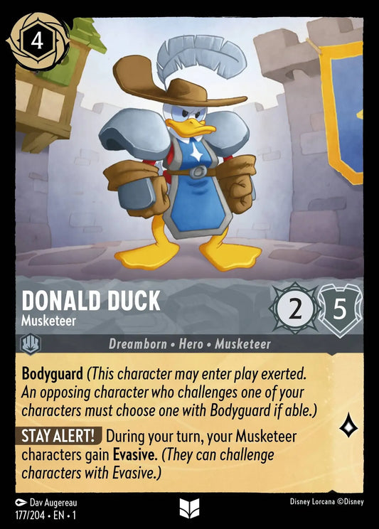 (177) Lorcana The First Chapter Single: Donald Duck - Musketeer  Uncommon