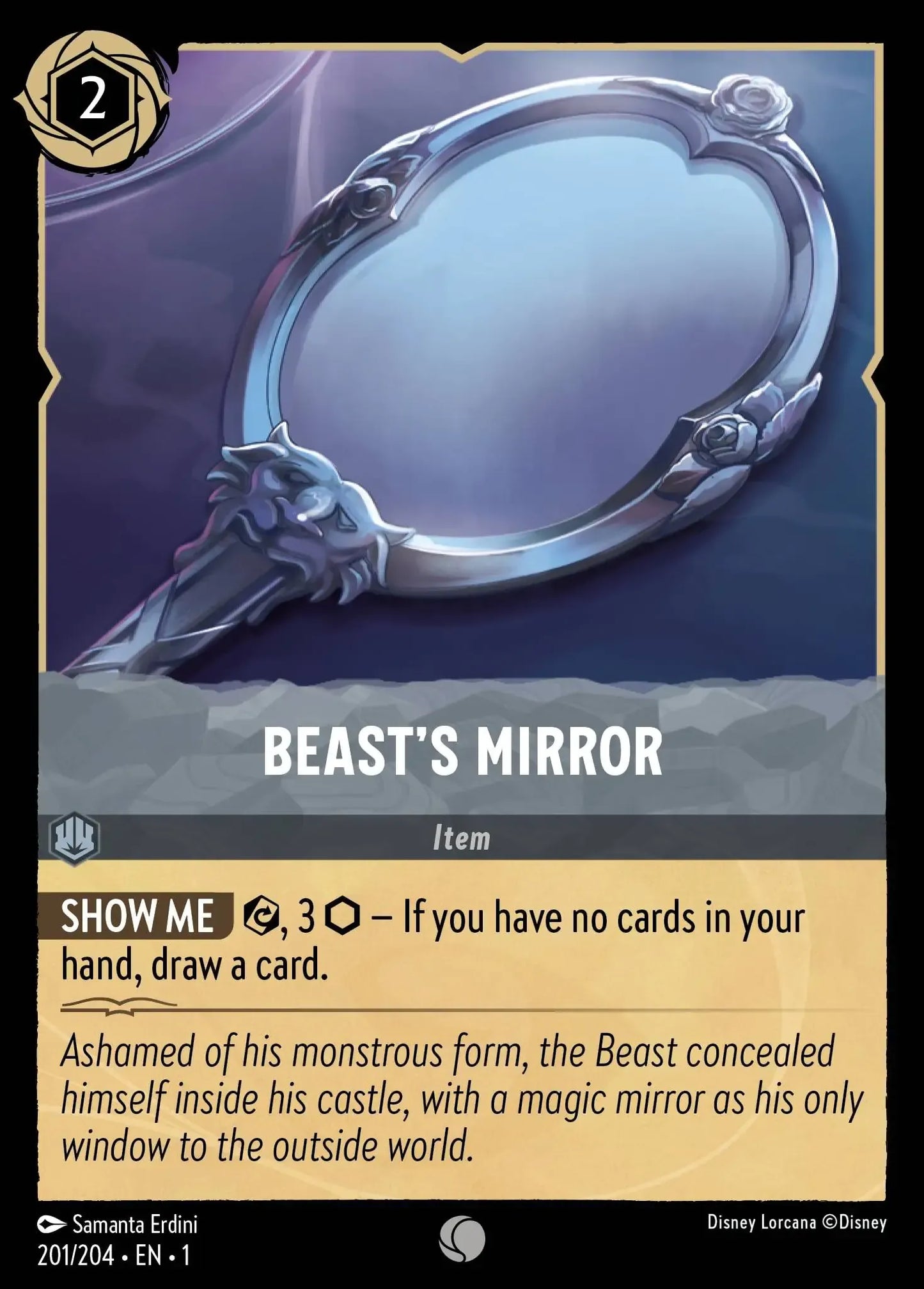 (201) Lorcana The First Chapter Single: Beast's Mirror  Holo Common