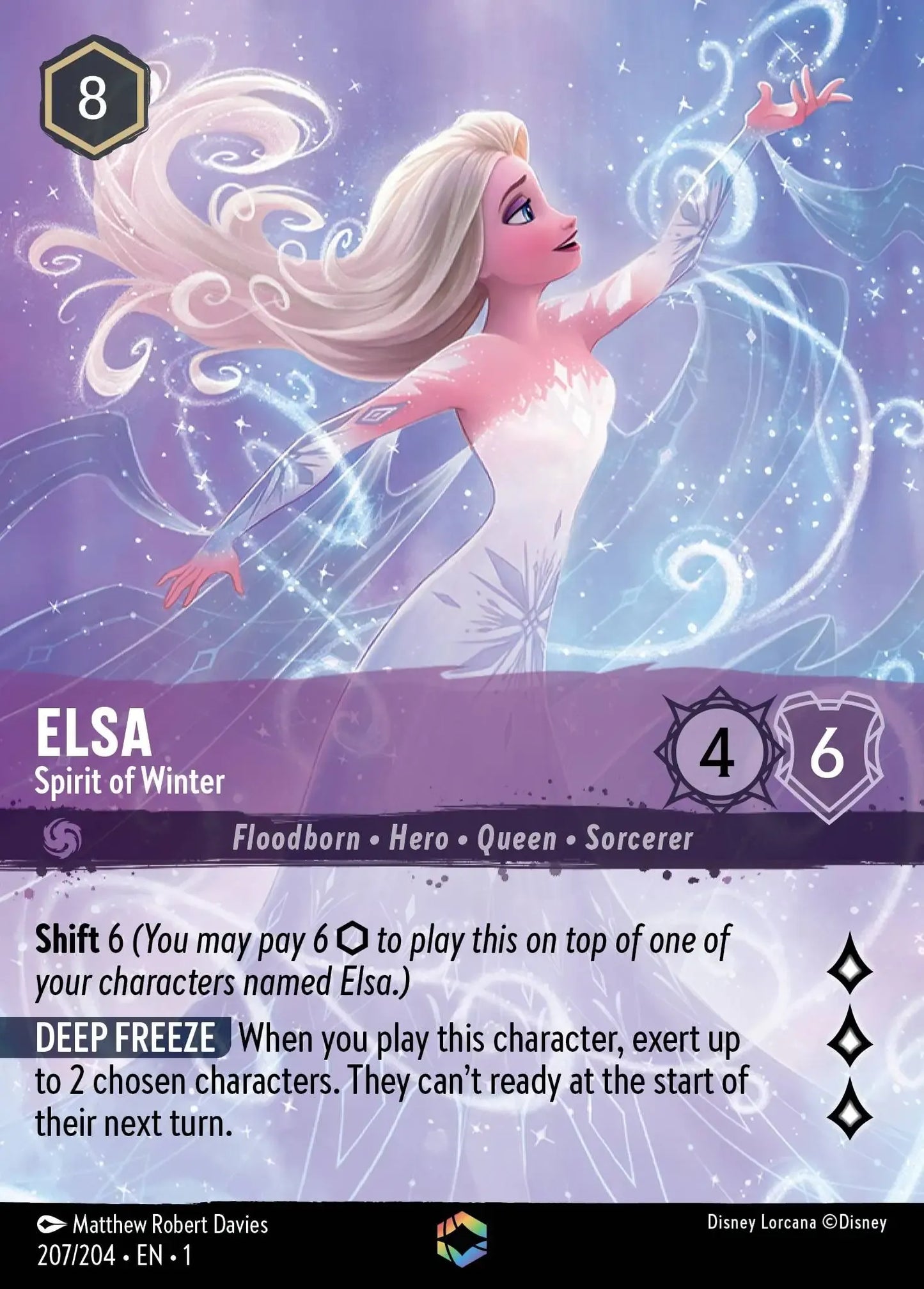 (207) Lorcana The First Chapter Single: Elsa - Spirit of Winter (V.2)  Enchanted