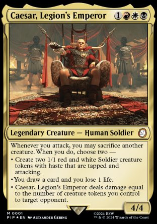 (001) Magic The Gathering Universes Beyond: Fallout Single: Caesar, Legion's Emperor  Mythic