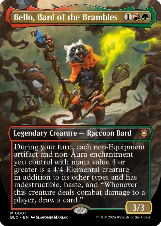 (001) Magic The Gathering Commander: Bloomburrow Single: Bello, Bard of the Brambles  Mythic