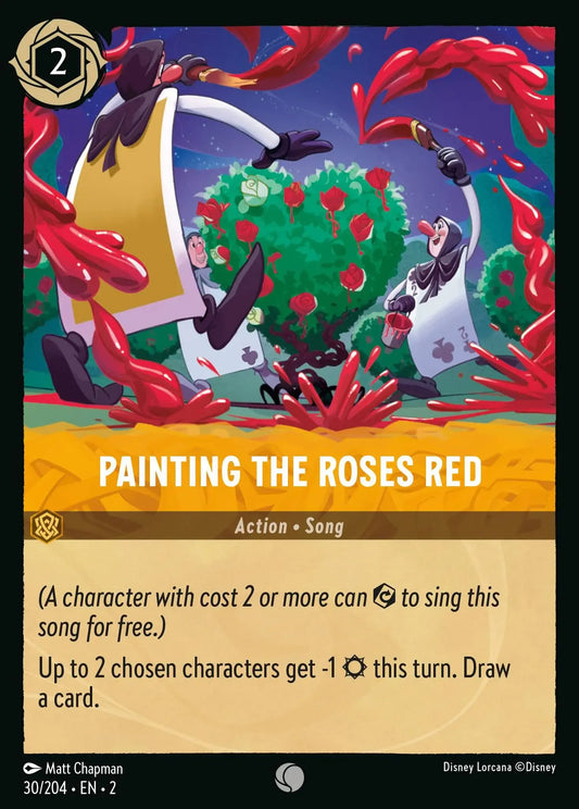 (030) Lorcana Rise of the Floodborn Single: Painting the Roses Red  Holo Common