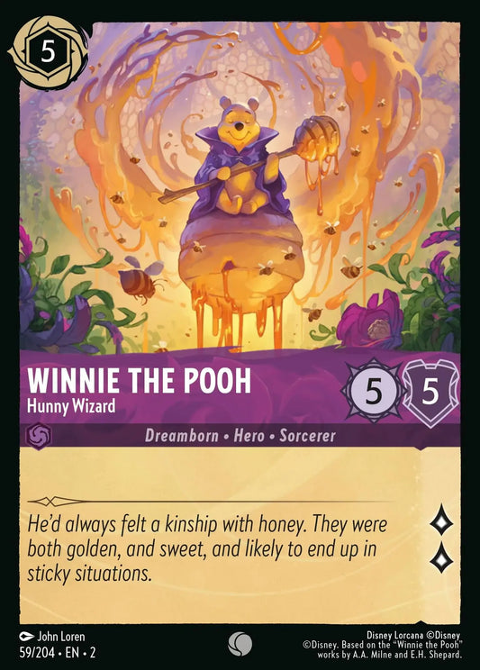 (059) Lorcana Rise of the Floodborn Single: Winnie The Pooh - Hunny Wizard  Common