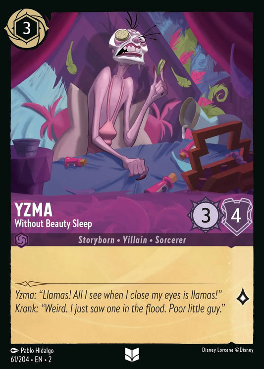 (061) Lorcana Rise of the Floodborn Single: Yzma - Without Beauty Sleep  Holo Uncommon