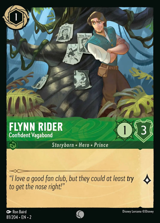 (081) Lorcana Rise of the Floodborn Single: Flynn Rider - Confident Vagabond  Common