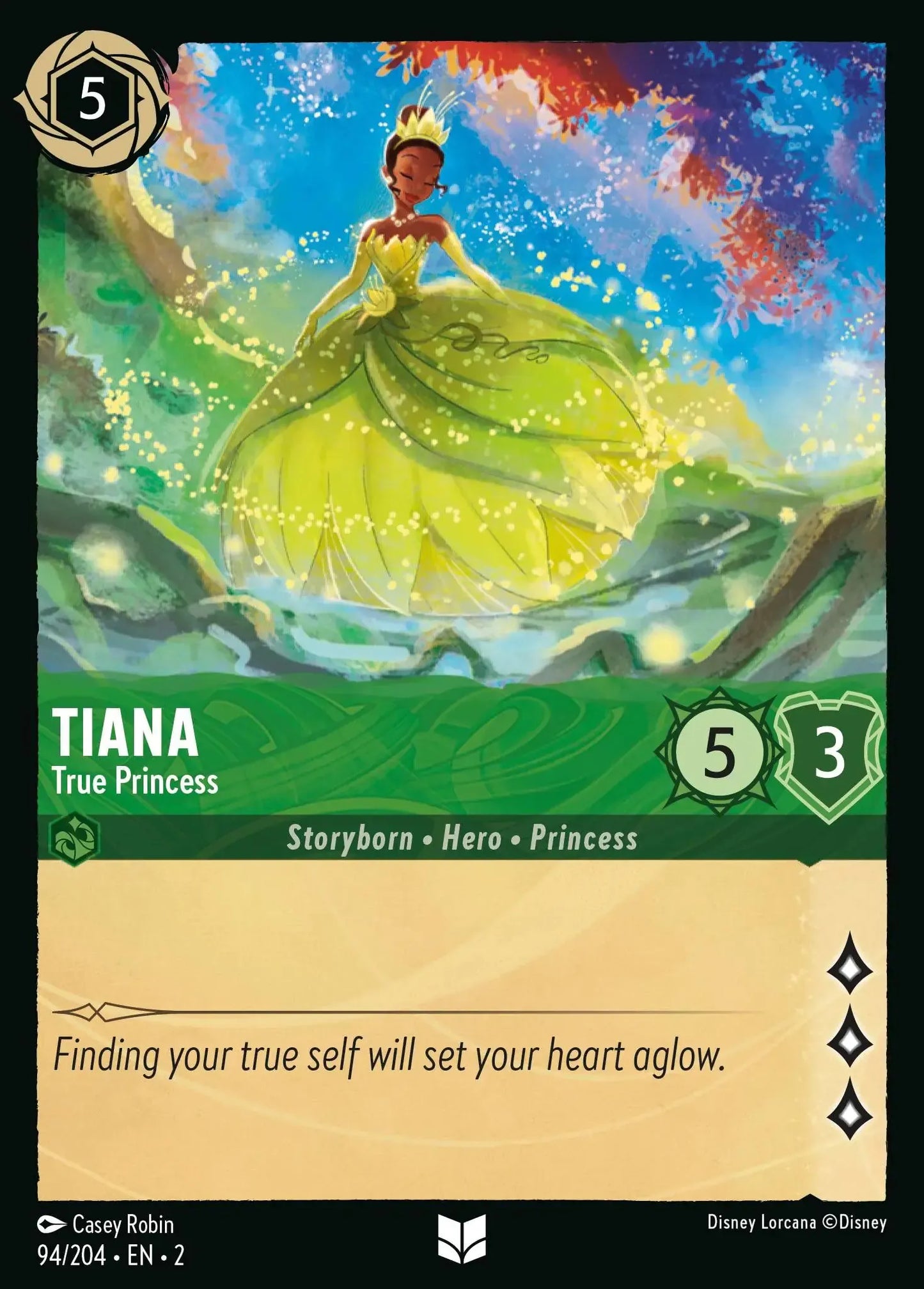 (094) Lorcana Rise of the Floodborn Single: Tiana - True Princess  Uncommon