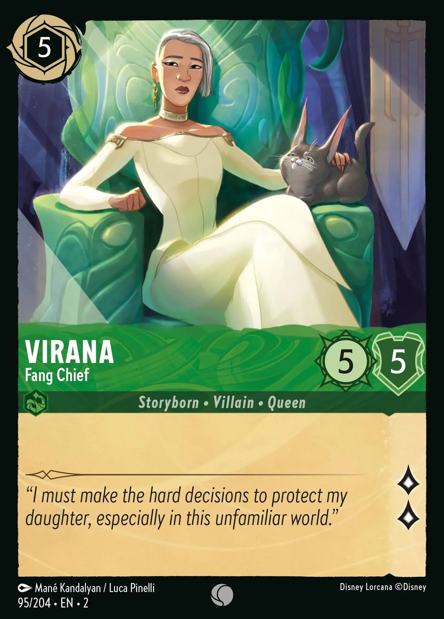 (095) Lorcana Rise of the Floodborn Single: Virana - Fang Chief  Common