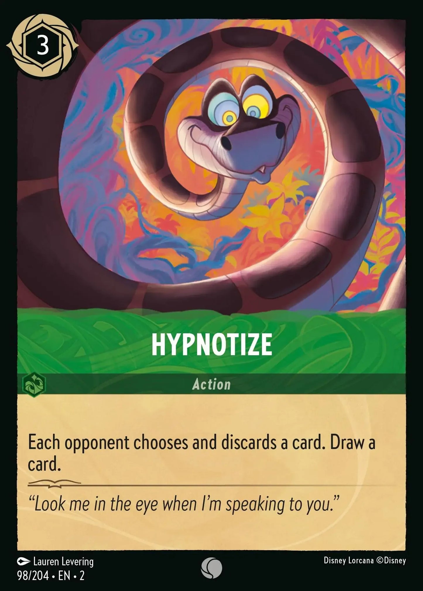 (098) Lorcana Rise of the Floodborn Single: Hypnotize  Holo Common