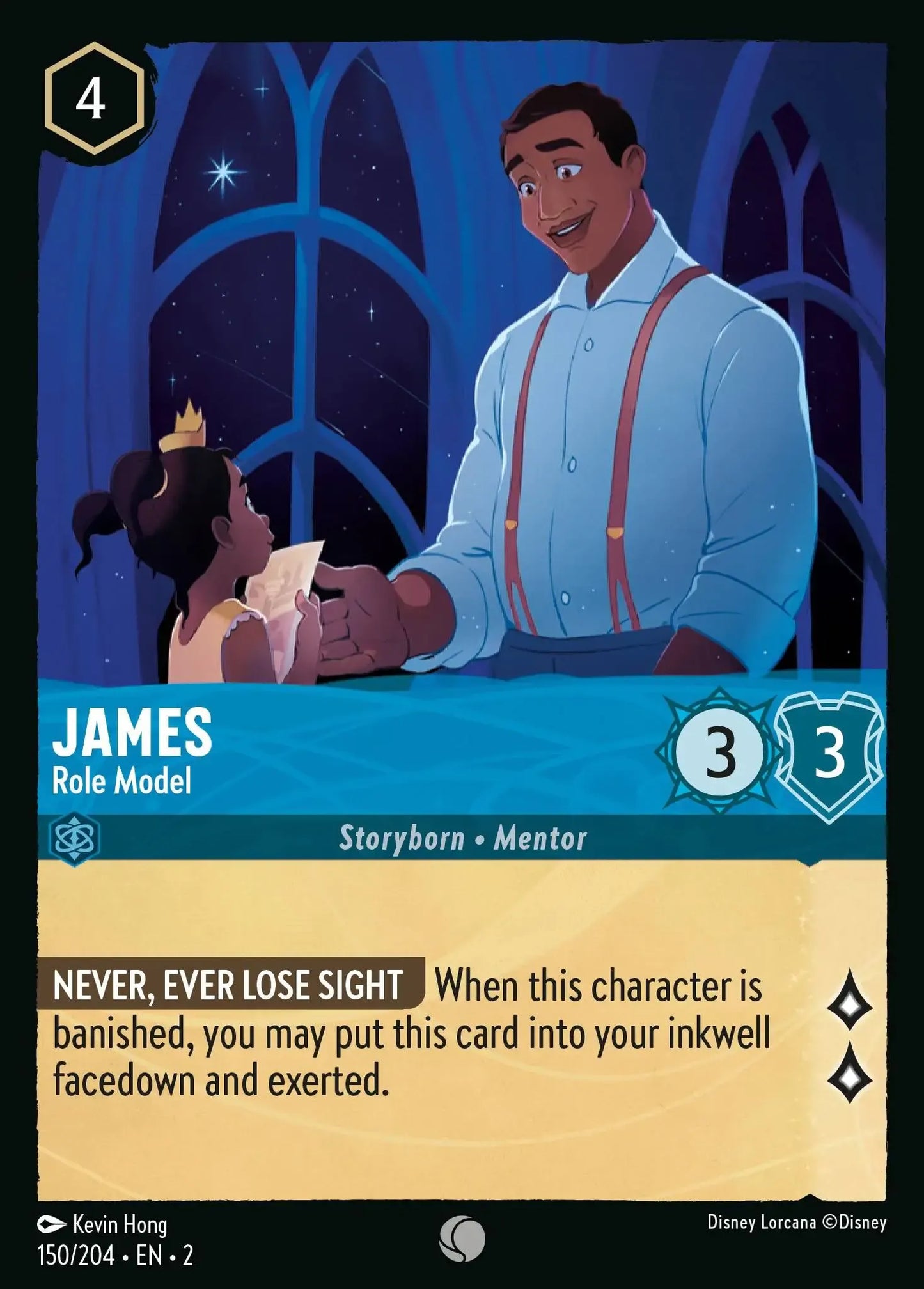 (150) Lorcana Rise of the Floodborn Single: James - Role Model  Common