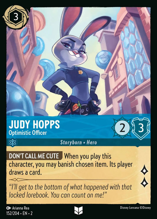 (152) Lorcana Rise of the Floodborn Single: Judy Hopps - Optimistic Officer  Uncommon