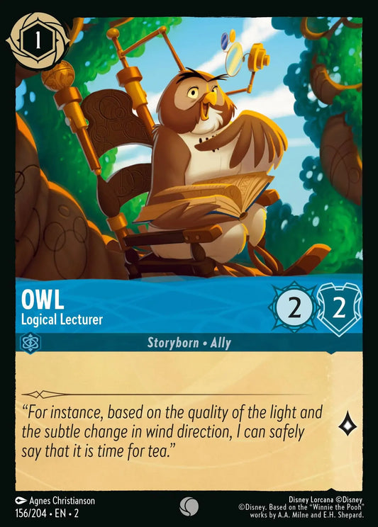 (156) Lorcana Rise of the Floodborn Single: Owl - Logical Lecturer  Common