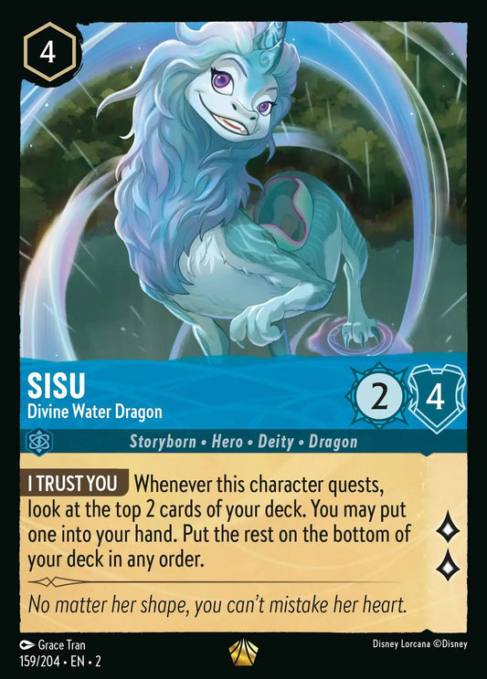 (159) Lorcana Rise of the Floodborn Single: Sisu - Divine Water Dragon (V.1)  Legendary