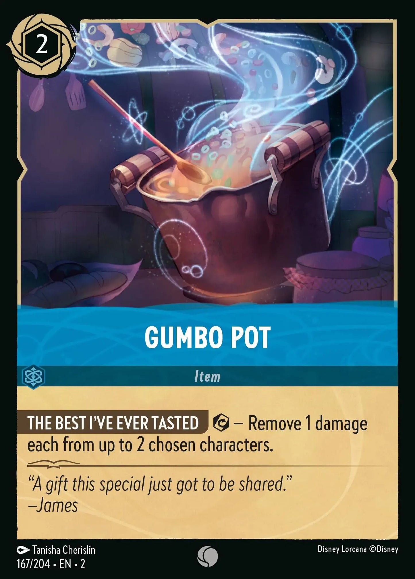 (167) Lorcana Rise of the Floodborn Single: Gumbo Pot  Common