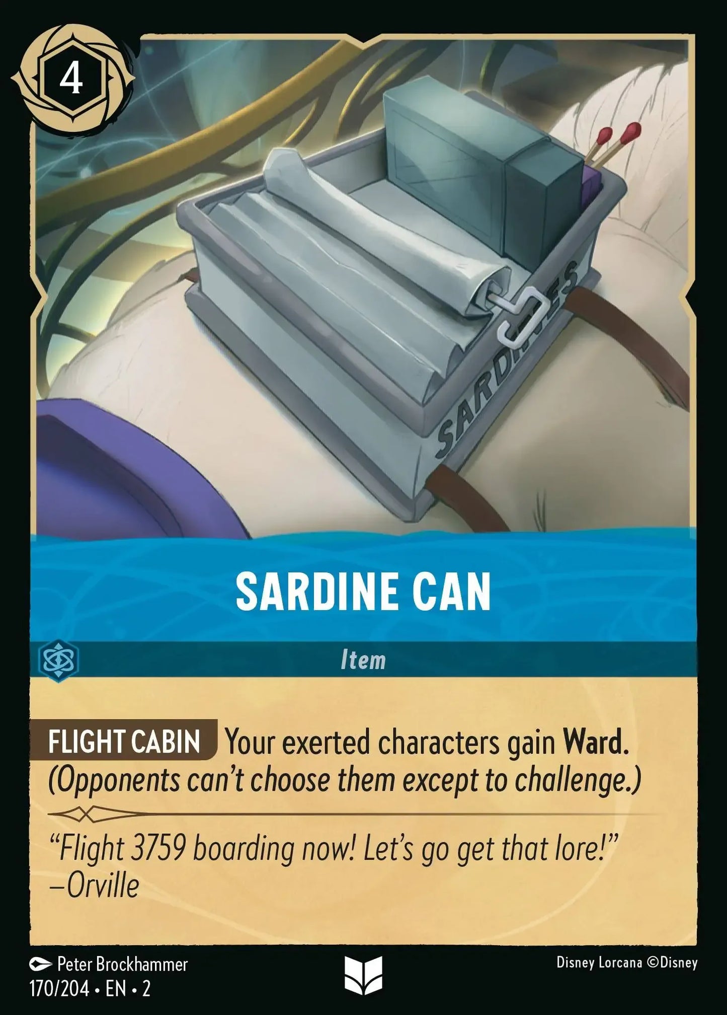 (170) Lorcana Rise of the Floodborn Single: Sardine Can  Uncommon