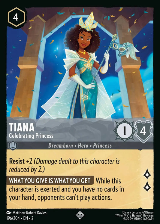 (196) Lorcana Rise of the Floodborn Single: Tiana - Celebrating Princess  Super Rare