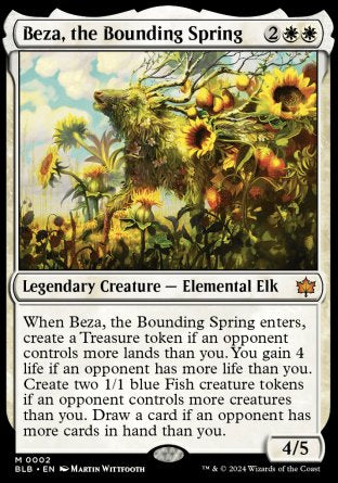 (002) Magic The Gathering Bloomburrow Single: Beza, the Bounding Spring  Mythic