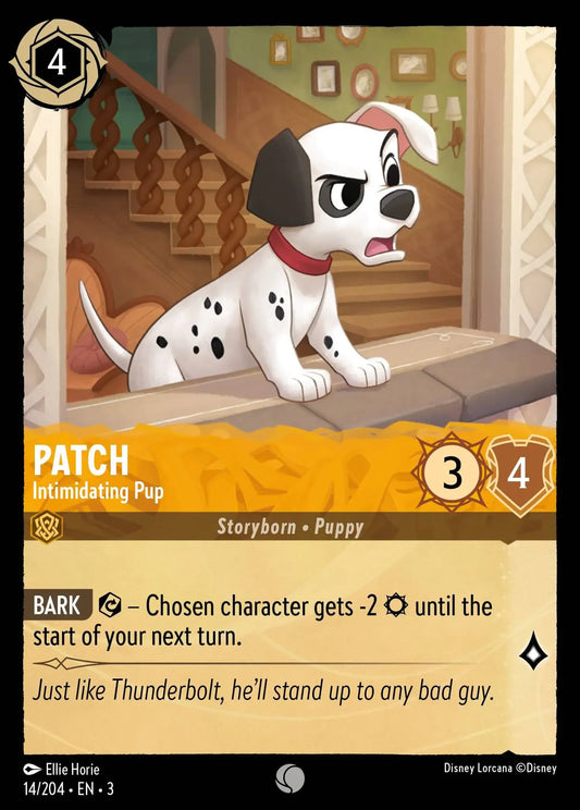 (014) Lorcana Into the Inklands Single: Patch - Intimidating Pup  Common
