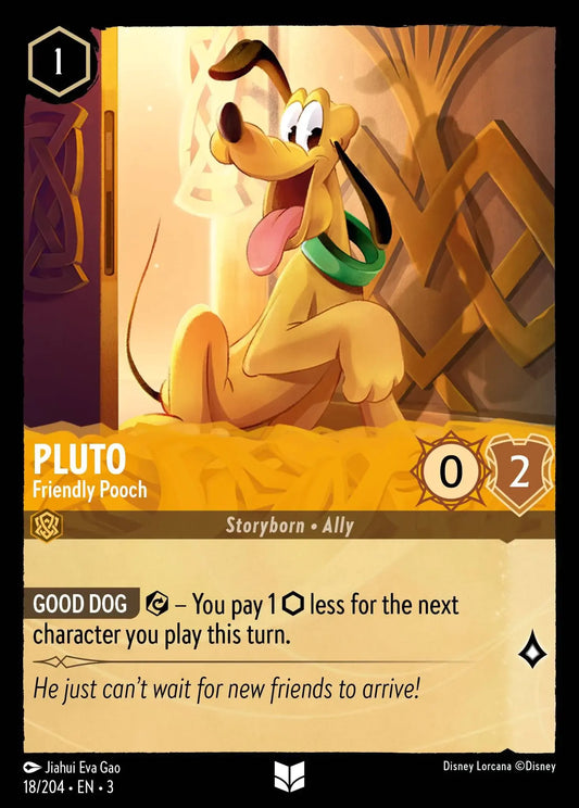 (018) Lorcana Into the Inklands Single: Pluto - Friendly Pooch  Holo Uncommon