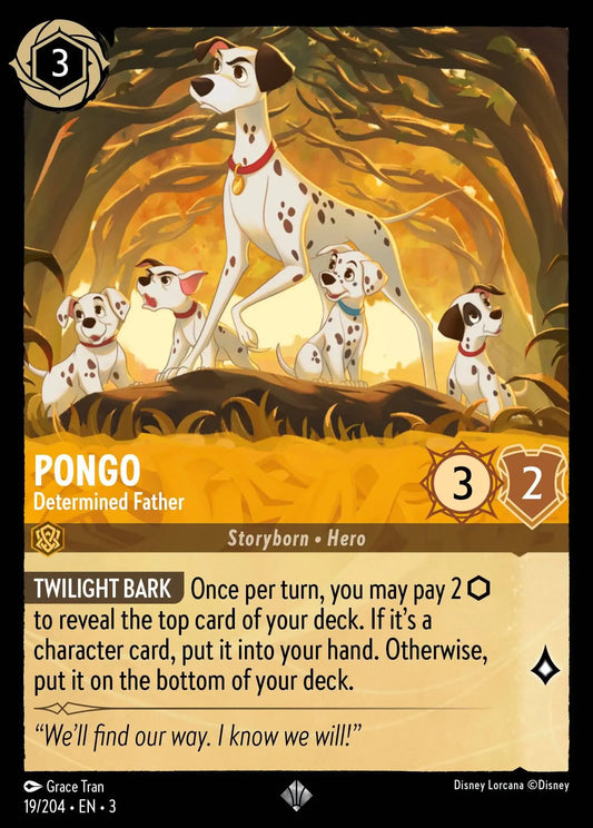 (019) Lorcana Into the Inklands Single: Pongo - Determined Father  Super Rare