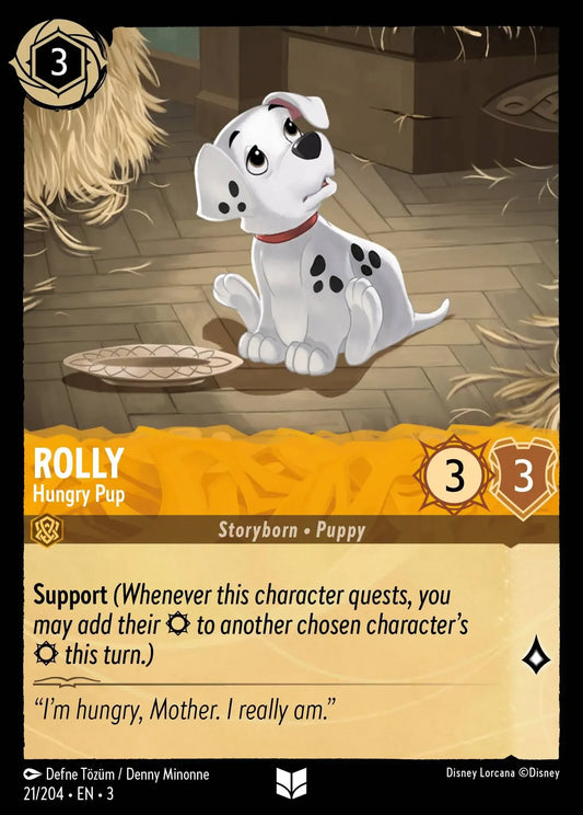 (021) Lorcana Into the Inklands Single: Rolly - Hungry Pup  Holo Uncommon