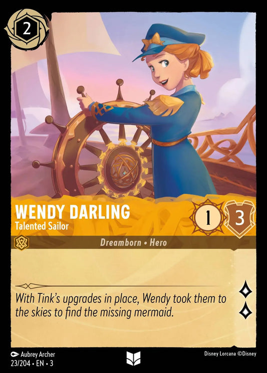 (023) Lorcana Into the Inklands Single: Wendy Darling - Talented Sailor  Holo Uncommon