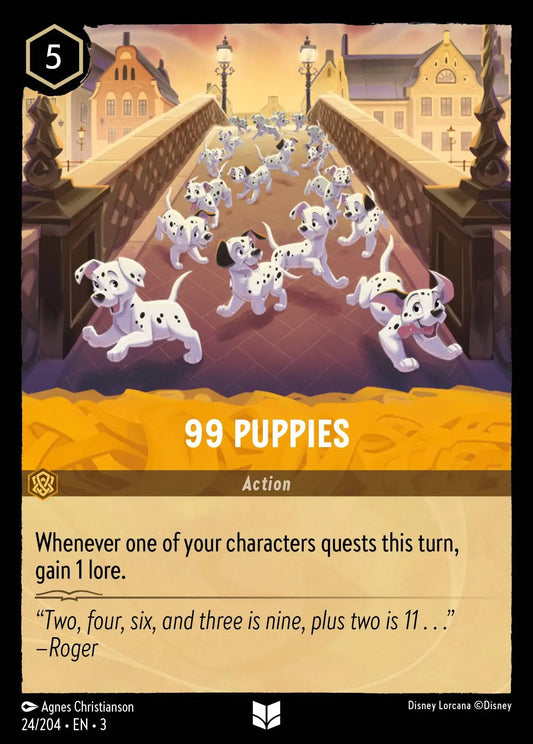 (024) Lorcana Into the Inklands Single: 99 Puppies  Uncommon