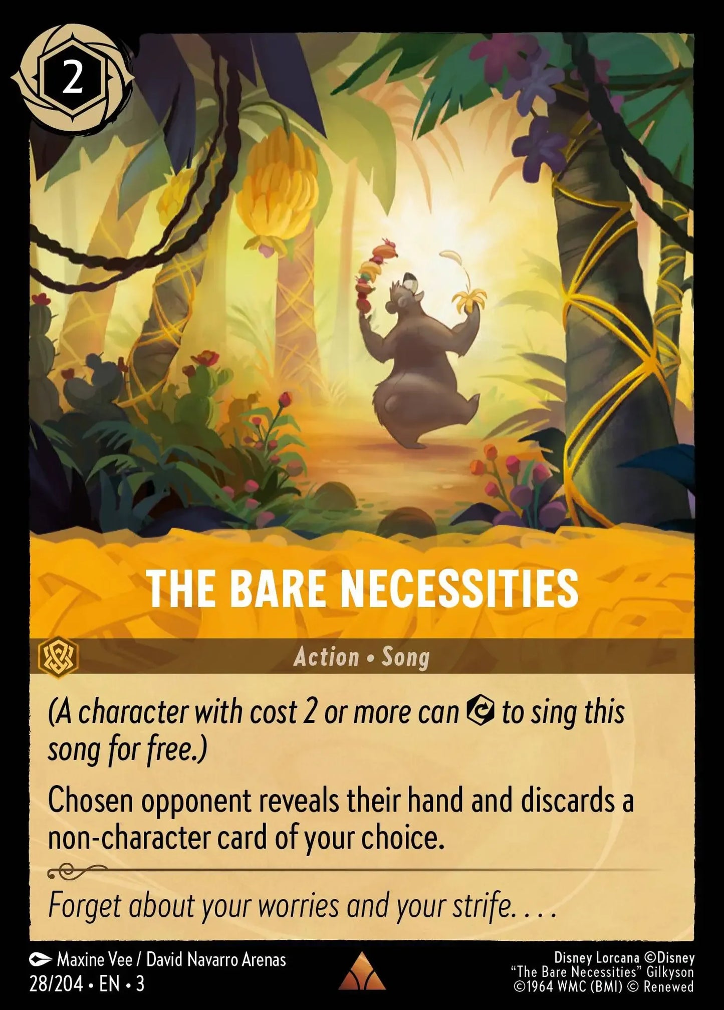 (028) Lorcana Into the Inklands Single: The Bare Necessities  Rare