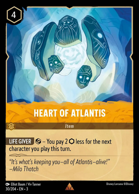 (030) Lorcana Into the Inklands Single: Heart of Atlantis  Holo Rare